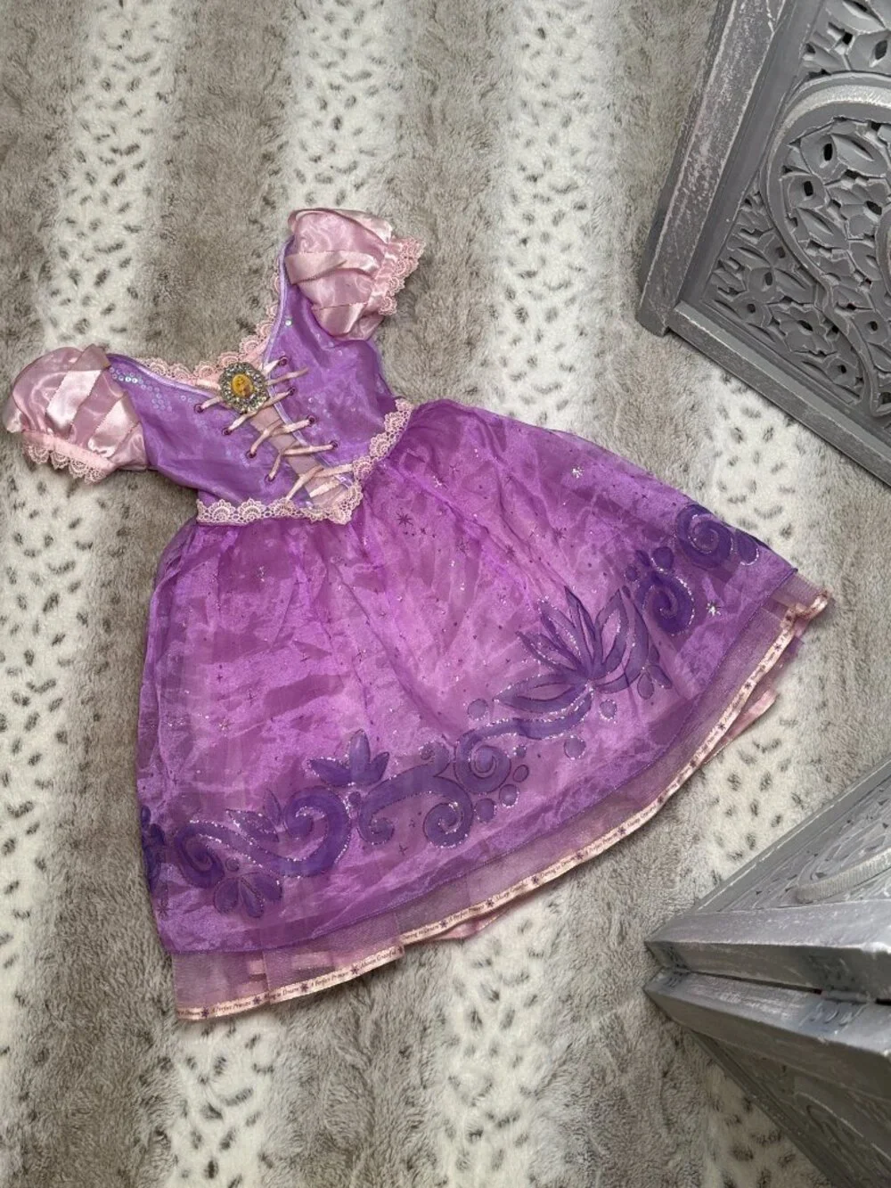 Disney Rapunzel costume girls 4T Tangled purple princess dress Halloween party